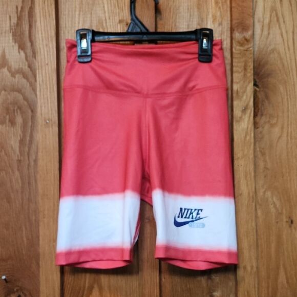 Nike Dri Fit Spandex Bike Shorts High-Waisted Athletic Wear, XS, Red & White - Picture 1 of 9